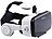 auvisio Virtual-Reality-Brille mit integrierten Kopfhörern, 3D-Justierung auvisio Virtual-Reality-Brillen mit Headsets für Smartphones