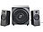 auvisio Klangstarkes 2.1-Lautsprecher-System mit Bluetooth, Subwoofer, 60 Watt auvisio 2.1-Lautsprecher-Systeme mit Subwoofern und Bluetooth