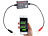 Lescars Kfz-Batterie-Wächter mit Bluetooth und App, für 12-Volt-Batterien Lescars
