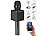 auvisio Karaoke-Mikrofon mit Bluetooth, MP3-Player, Lautsprecher und Akku auvisio