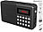 auvisio FM-Taschenradio, Bluetooth, MP3-Player, Display, USB, microSD & Akku auvisio