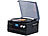 auvisio 5in1-Plattenspieler mit DAB+/FM-Radio, Bluetooth, CD/Kassetten-Player auvisio DAB-HiFi-Stereoanlagen & Audio-Digitalisierer für Schallplatten, CDs und Kassetten