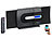 auvisio Vertikale Design-Stereoanlage, FM/DAB+, Bluetooth, CD, MP3, AUX, 40 W auvisio HiFi-Stereoanlagen, vertikal, mit DAB, CD- & MP3-Player