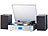 auvisio 5in1-Plattenspieler/Digitalisierer, CD, Bluetooth, Versandrückläufer auvisio HiFi-Stereoanlagen & Audio-Digitalisierer für Schallplatten, CDs und Kassetten