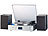 auvisio Plattenspieler/Digitalisierer, DAB+, CD, Bluetooth, Versandrückläufer auvisio DAB-HiFi-Stereoanlagen & Audio-Digitalisierer für Schallplatten, CDs und Kassetten