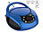 Kinder CD Player: auvisio Tragbarer Stereo-CD-Player mit Radio, Audio-Eingang & LED-Display
