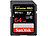 SanDisk 64 GB Extreme Pro SDXC-Speicherkarte, 90-95 MB/s, UHS U3 SanDisk SD-Speicherkarte UHS U3