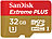 SanDisk 32 GB Extreme Plus microSDHC-Speicherkarte, 80 MB/s, UHS-I SanDisk microSD-Speicherkarte UHS U3