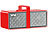 Hercules WAE-BTP03 Mini, mobiler Lautsprecher mit Bluetooth, rot/weiß, 8W Hercules Lautsprecher mit Bluetooth & Akku