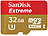 SanDisk Extreme microSDHC-Speicherkarte, 32 GB, 90 MB/s, UHS Class 3 SanDisk microSD-Speicherkarte UHS U3