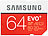 Samsung SDXC 64 GB EVO+, UHS U1 / Class 10 Samsung microSD-Speicherkarten UHS U1