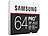 Samsung SDXC 64 GB PRO+, UHS U3 / Class 10 Samsung microSD-Speicherkarte UHS U3