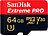 SanDisk Extreme Pro microSDXC, 64 GB, 95 MB/s, U3 / V30, SD-Adapter, RescuePRO