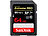 SanDisk Extreme PRO SDXC-Speicherkarte, 64 GB, UHS Class 3 (U3), 95 MB/s SanDisk microSD-Speicherkarte UHS U3