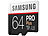 Samsung microSD 64 GB PRO+ mit SD-Adapter, UHS-I  U3 / Class 10 Samsung microSD-Speicherkarte UHS U3