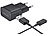 Samsung USB-Ladegerät mit Micro-USB-Kabel, 100 - 240 Volt, 2 Ampere, schwarz