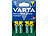Batterien AA: Varta 4er-Set NiMH-Akkus Typ AA / Mignon, 2.100 mAh