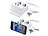 revolt Tisch-Steckdosenleiste mit 2 230-Volt-Buchsen und 2 USB-Ports, 2,5 A revolt Steckdosenleisten mit USB-Ladeports und Smartphone-Ständern