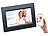 Somikon WLAN-Bilderrahmen mit 17,8-cm-IPS-Touchscreen & weltweitem Bild-Upload Somikon Digitale Bilderrahmen mit WLAN und Apps