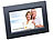 Somikon WLAN-Bilderrahmen mit 17,8-cm-IPS-Touchscreen & weltweitem Bild-Upload Somikon Digitale Bilderrahmen mit WLAN und Apps