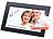 Somikon WLAN-Bilderrahmen mit 25,7-cm-IPS-Touchscreen & weltweitem Bild-Upload Somikon Digitale Bilderrahmen mit WLAN und Apps