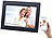Somikon WLAN-Bilderrahmen mit 25,7-cm-IPS-Touchscreen & weltweitem Bild-Upload Somikon Digitale Bilderrahmen mit WLAN und Apps