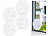 VisorTech 4er-Set extradünne Glasbruchmelder, 2 Stufen, 95 dB, 54 Monate VisorTech Glasbruch-Melder