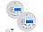 VisorTech 2er-Set Kohlenmonoxid-Melder, 10-Jahres-Sensor, Display, EN 50291 VisorTech Kohlenmonoxidmelder