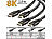 auvisio 2er-Set High-Speed-HDMI-2.1-Kabel, 8K, 3D, HDR, eARC, 48 Gbit/s, 2 m auvisio 8K-HDMI-Kabel mit Netzwerkfunktion (HEC)