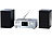 VR-Radio Micro-Stereoanlage: Webradio, DAB+, CD, Bluetooth, App, 300 W, silber VR-Radio
