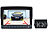 Lescars Front- und Rückfahrkamera mit XXL-Monitor 7" / 17,78 cm, 170°, IR Lescars