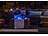 Lunartec 4er-Set wetterfeste LED-RGBWW-Kerzen mit Akku und Ladeschale, App Lunartec Akku-LED-Kerzen-Sets mit Ladestation