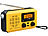 infactory Solar- und Dynamo-Koffer-Radio, LED-Licht, SOS, Versandrückläufer infactory Solar- & Dynamo-Radios mit Powerbank-Funktion