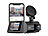NavGear 4K-UHD-Dashcam mit 2K-Heckkamera, GPS, WDR, WLAN & App, Sony-Sensor NavGear WLAN-GPS-Dashcams mit Display, Rückfahrkamera und App