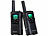 simvalley communications 2er-Set PMR-Funkgeräte mit VOX und 8 Kanälen, 446 MHz, inkl. 8 Akkus simvalley communications 