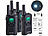 simvalley communications 4er-Set PMR-Funkgeräte mit VOX, Taschenlampe, 8 Kanälen, 446 MHz, 10km simvalley communications Walkie-Talkies