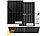 Solar-Hybrid-Inverter mit 12x 425-W-Solarmodulen, WLAN, Anschluss-Set DAH Solar Solaranlagen-Sets: Hybrid-Inverter mit Solarpanelen und MPPT-Laderegler