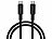 Callstel 2er-Set ultraflexible Silikon-Lade-/Datenkabel USB-C/-C, 1 m, schwarz Callstel USB-Kabel Typ C auf Typ C
