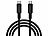 Callstel 2er-Set ultraflexible Silikon-Lade-/Datenkabel USB-C/-C, 2m, schwarz Callstel USB-Kabel Typ C auf Typ C