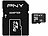 PNY Performance Plus microSD, mit 16 GB und SD-Adapter, Class 10 PNY microSD-Speicherkarten
