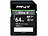 PNY Elite-X SD-Karte mit 64 GB, Lesen bis zu 100 MB/s, Class 10, UHS-I U3 PNY microSD-Speicherkarte UHS U3