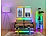 Luminea Home Control USB-RGB-LED-Streifen mit WLAN, App, Sound- & Sprachsteuerung, 3 m Luminea Home Control USB-WLAN-LED-Streifen-Set in RGB mit Sprach- & Soundsteuerung