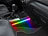 Lescars 4er-Set Kfz-LED-RGB-Streifen mit Fernbedienung, Bluetooth, App Lescars Auto-Innenraumbeleuchtungen mit Bluetooth