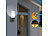 VisorTech 2er-Set LED-Außenwandleuchte & WLAN-2K-Kamera, PIR, App, weiß VisorTech