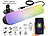 Luminea Home Control WLAN-USB-Stimmungsleuchte mit RGB+CCT-LEDs, Versandrückläufer Luminea Home Control WLAN-USB-Stimmungsleuchten mit RGB + CCT-LEDs und App