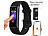 newgen medicals Fitness-Armband mit Touch, Herzfrequenz, SpO2, App, Alexa, IP68 newgen medicals 