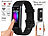 newgen medicals Fitness-Armband mit Touch, Herzfrequenz, Versandrückläufer newgen medicals Fitness-Armbänder mit Herzfrequenz-Anzeige und Amazon Alexa