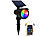 Lunartec 3er-Set RGB-CCT-LED-Spot mit Bluetooth,inkl.Gateway, Versandrückläufer Lunartec RGB-CCT-LED-Spots mit Solar-Panel und App