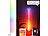 Luminea Home Control 2er-Set WLAN-Steh-/Eck-Leuchten mit RGB-CCT-IC-LEDs, 12 W, App, weiß Luminea Home Control WLAN-LED-Steh-/Eck-Leuchten mit App