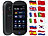Mobiler Echtzeit-Sprachübersetzer, 106 Sprachen, Touchscreen, 4G, WLAN simvalley MOBILE Echtzeit-Sprach- und Bild-Übersetzer mit SIM-Karten-Steckplatz
